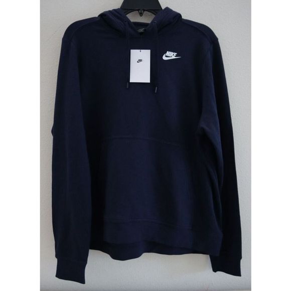 Nike 921214 419 Women's Sz XL Blue Futura Swoosh Logo Hooded Sweatshirt $60 - Picture 1 of 5